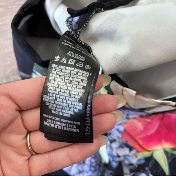 Ted baker black‎ & floral print pants - Picture 4 of 8